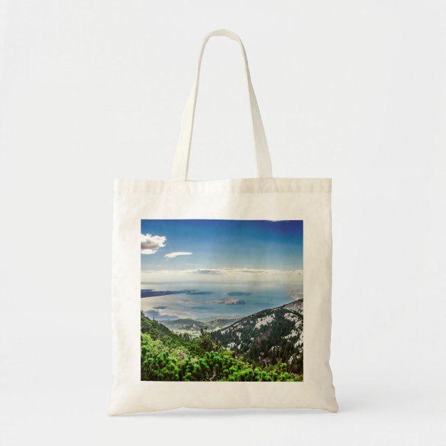 View of sea from mountains tote bag (Front)