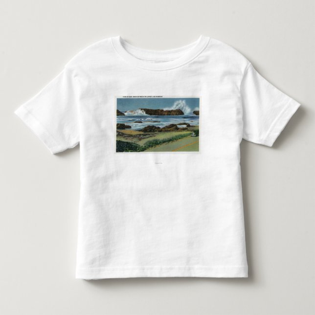 View of Seal Rock in between Waldport and Toddler T-shirt (Front)