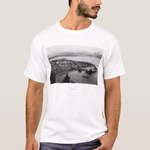 View of Seward, Alaska From Air Photograph T-Shirt