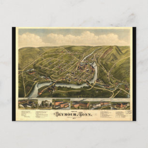 View of Seymour Connecticut (1879) Postcard
