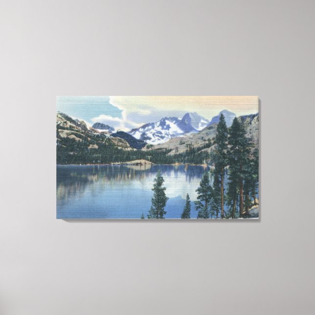 View of Shadow Lake, Sierra Nevada Mountains Canvas Print (Front)