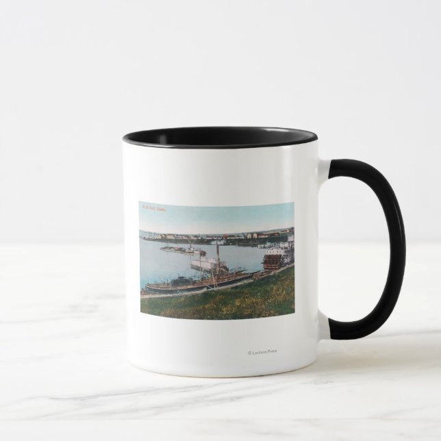 View of Ships in the DockSt. Michael, AK Mug (Right)