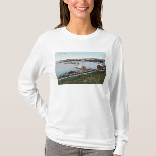 View of Ships in the DockSt. Michael, AK T-Shirt (Front)