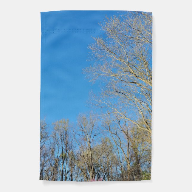View of Sky & Trees Garden Flag (Front)