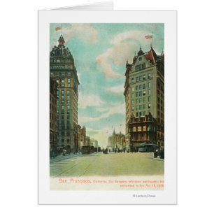 View of Skyscrapers that Survived 1906 Cards