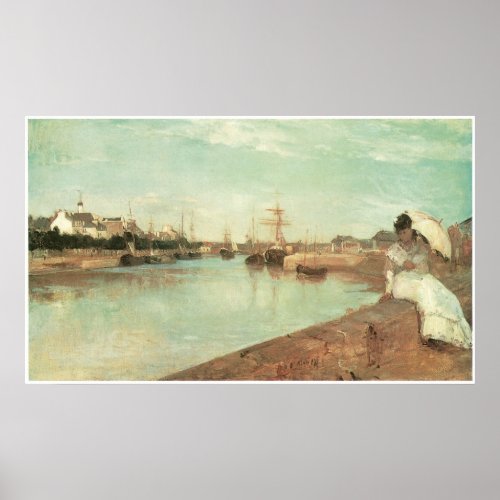 View of Small Harbor of Lorient Berthe Morisot Poster