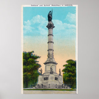 View of Soldiers and Sailors' Poster