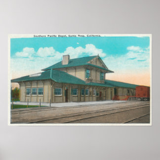 View of Southern Pacific DepotSanta Rosa, CA Poster