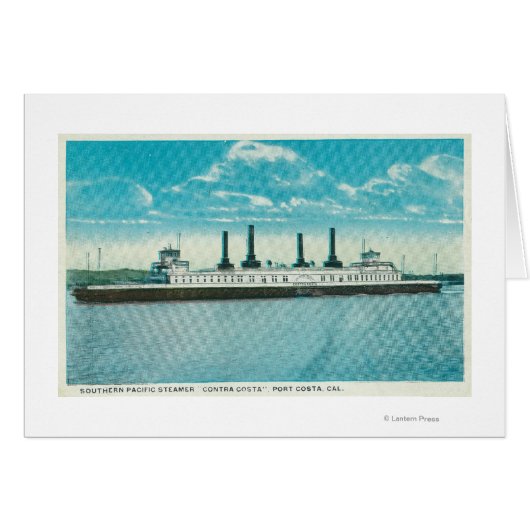 View of SP Steamer Contra CostaPort Costa, CA Cards (Front Horizontal)