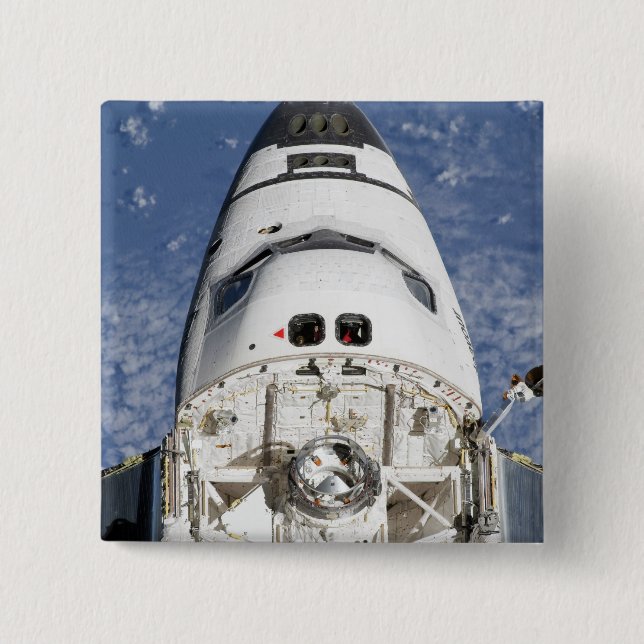 View of space shuttle Endeavour's crew cabin Pinback Button (Front)