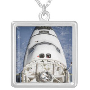 View of space shuttle Endeavour's crew cabin Silver Plated Necklace