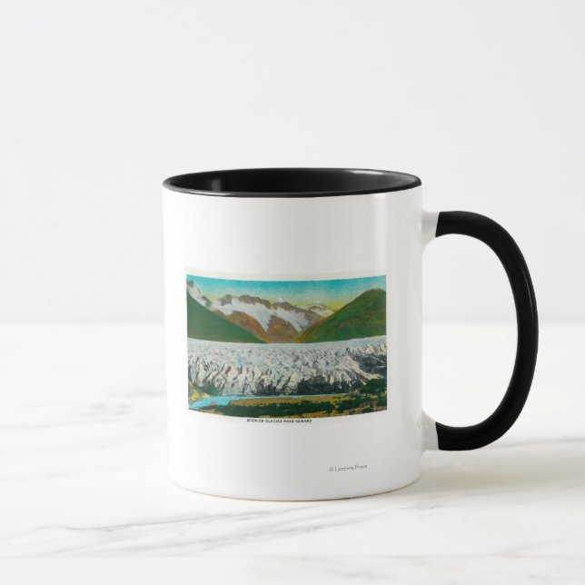 View of Spencer Glacier, Near Seward, Alaska Mug (Right)