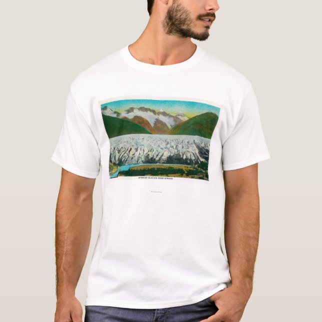 View of Spencer Glacier, Near Seward, Alaska T-Shirt (Front)