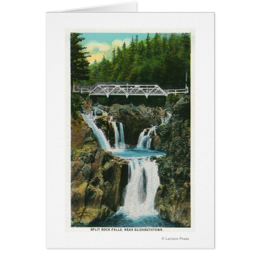 View of Split Rock Falls and Bridge Cards (Front)