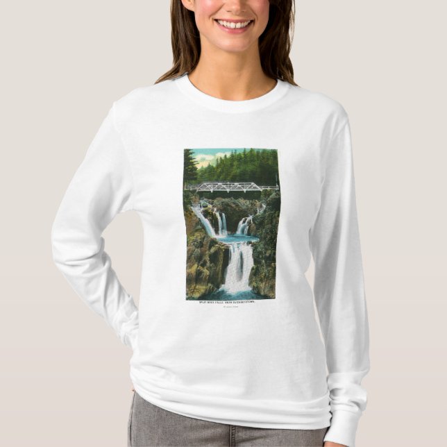 View of Split Rock Falls and Bridge T-Shirt (Front)