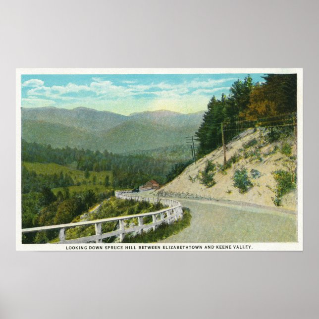 View of Spruce Hill before Keene Valley Poster (Front)