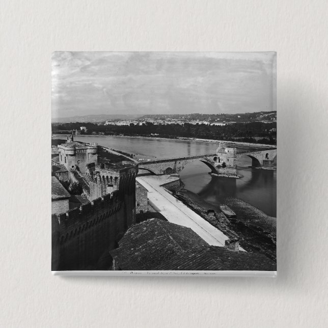 View of St. Benezet Bridge Button (Front)
