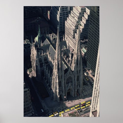 View of St Patricks Cathedral Poster