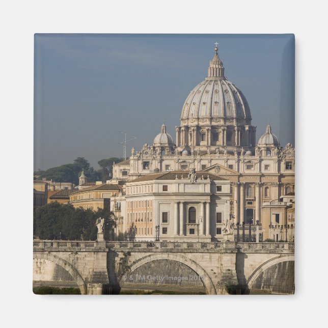 View of St Peter's with the Ponte sant' Angelo Magnet (Front)