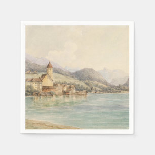 View of St. Wolfgang on Lake Wolfgang Carl Lafite Napkins