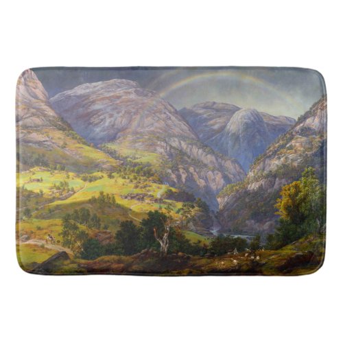 View of Stalheim in Norway Johan Christian Dahl Bath Mat