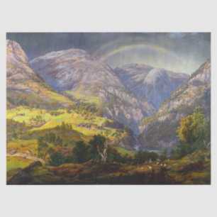 View of Stalheim in Norway (Johan Christian Dahl) Tissue Paper