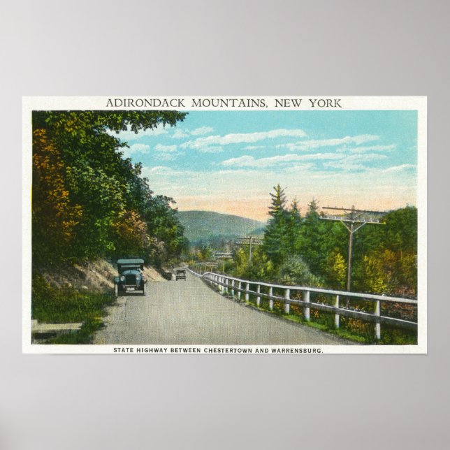 View of State Hwy towards Warrensburg Poster (Front)