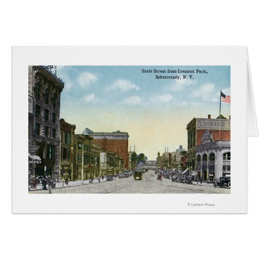 View of State Street from Crescent Park Cards (Front Horizontal)