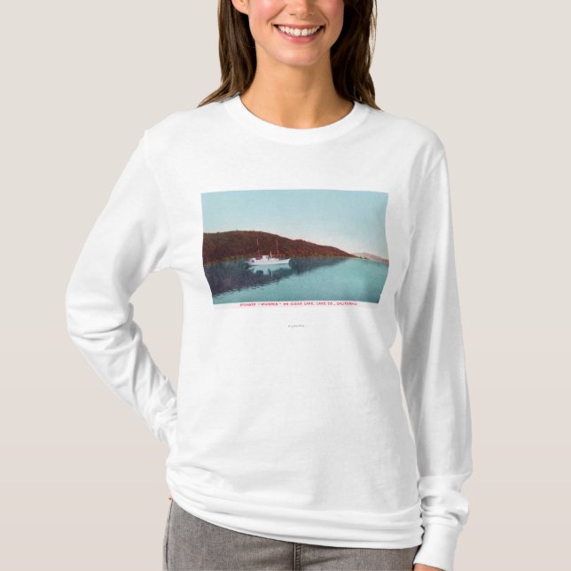View of Steamer Whisper on the Lake T-Shirt (Front)