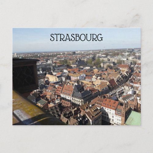 View of Strasbourg France from Cathedral Postcard