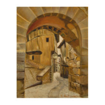 View of Street in Spain Wood Print