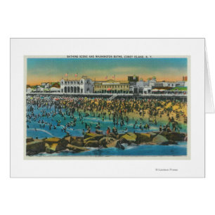 View of Swimmers at the Washington Baths Cards