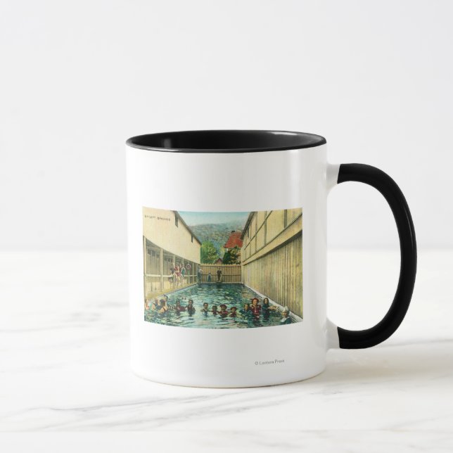 View of Swimmers in the Baths Mug (Right)