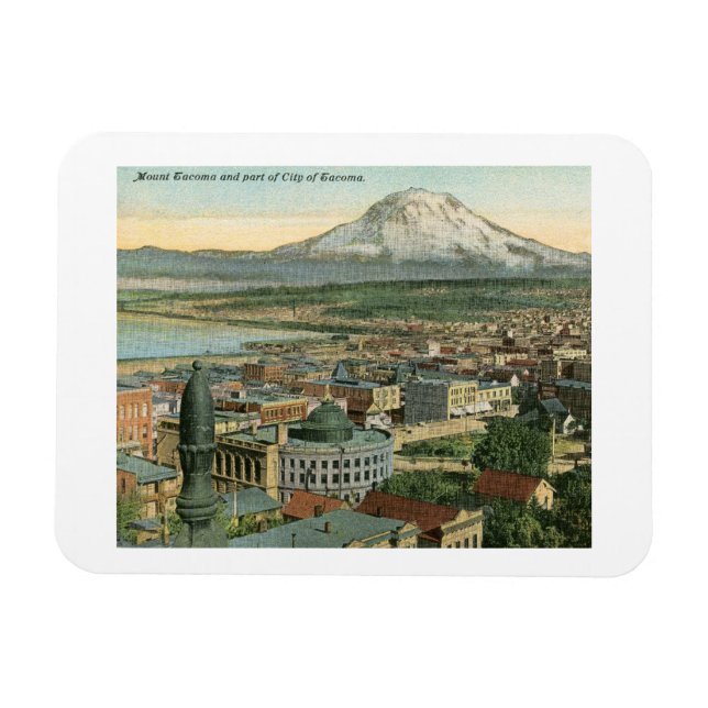 View of Tacoma, Washington 1911 Vintage Magnet (Horizontal)