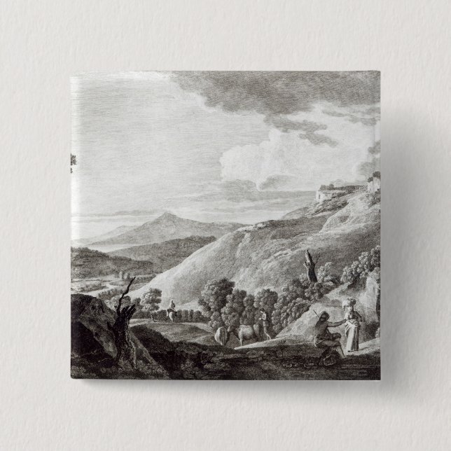 View of Tarquinia and Corneto Button (Front)