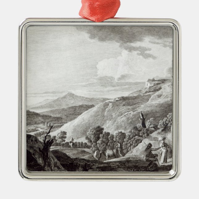 View of Tarquinia and Corneto Metal Ornament (Front)