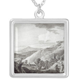 View of Tarquinia and Corneto Silver Plated Necklace