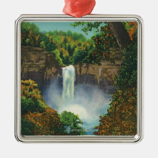 View of Taughannock Falls, 215 Feet High Metal Ornament (Front)