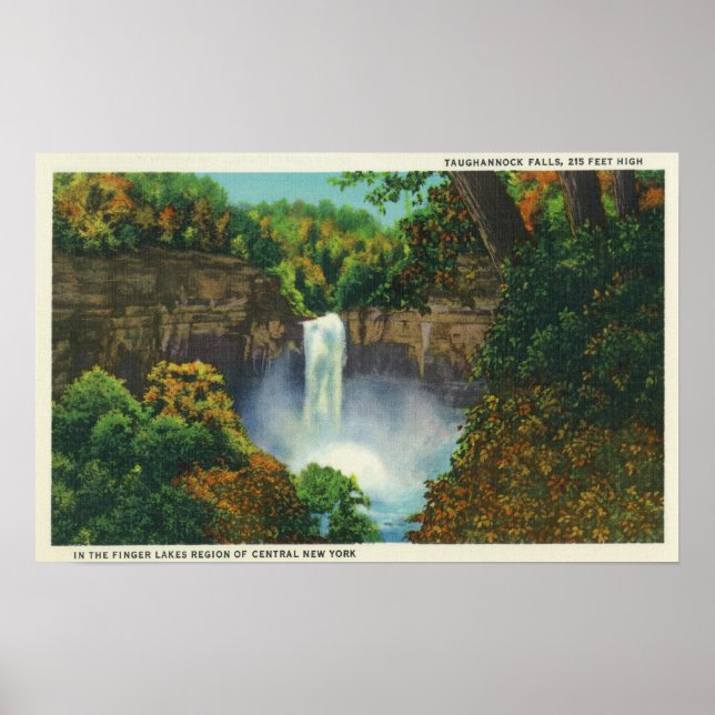 View of Taughannock Falls, 215 Feet High Poster (Front)