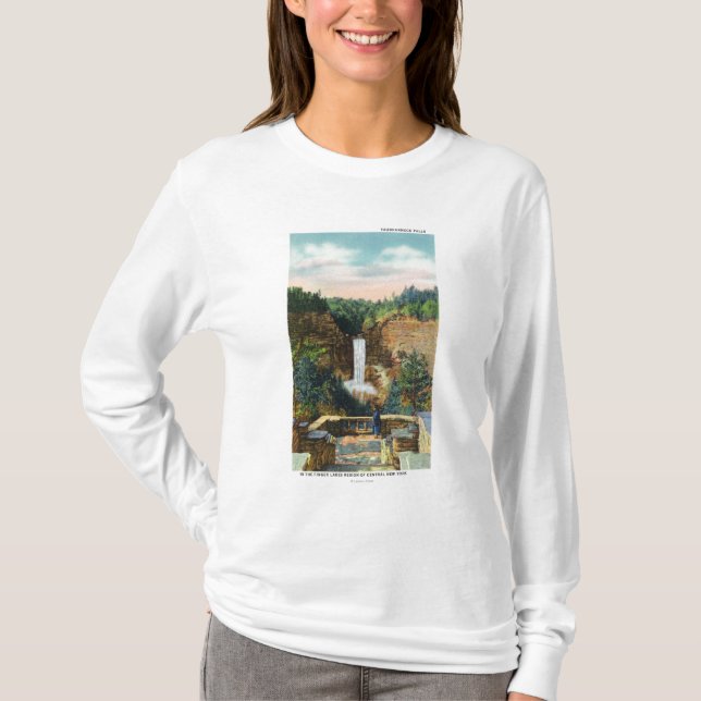 View of Taughannock Falls # 2 T-Shirt (Front)