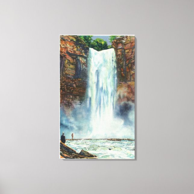 View of Taughannock Falls from the Bottom Canvas Print (Front)