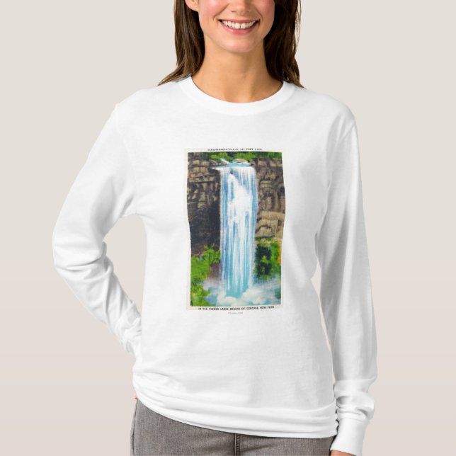 View of Taughannock Falls T-Shirt (Front)