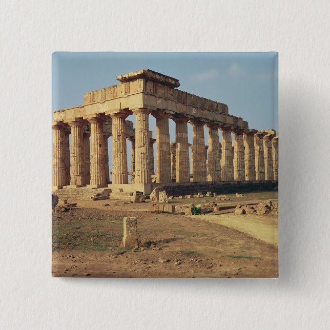 View of Temple E, c.490-480 BC Pinback Button (Front)