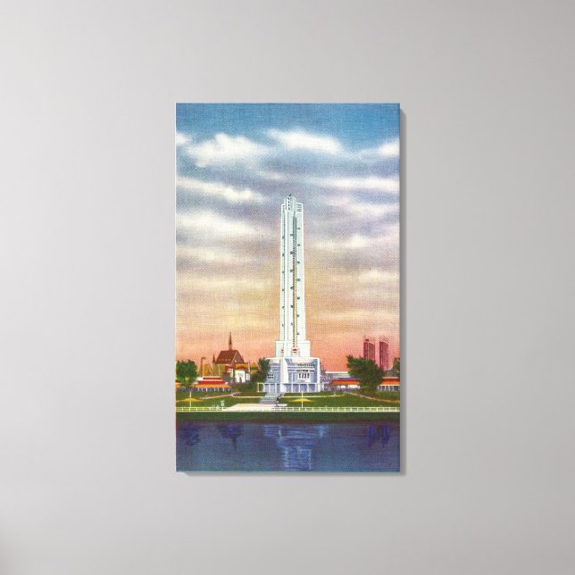 View of Texaco's Giant Thermometer Canvas Print (Front)
