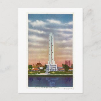 View Of Texaco's Giant Thermometer Postcard by LanternPress at Zazzle