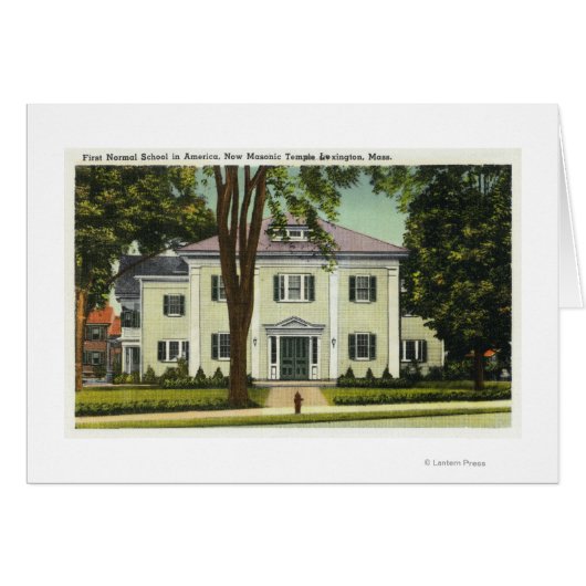 View of the 1st Normal School in America Cards (Front Horizontal)