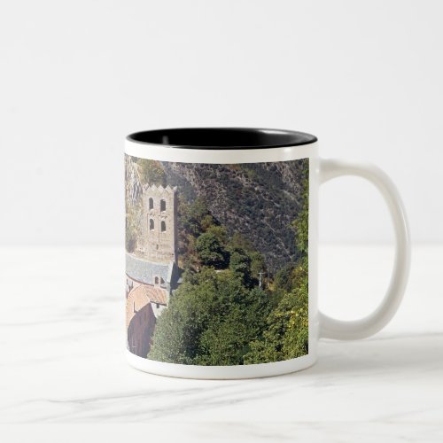 View of the Abbey of St Martin du Canigou Two_Tone Coffee Mug