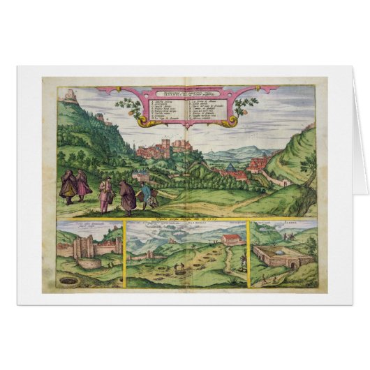 View of the Alhambra, from 'Civitates Orbis Terrar (Front Horizontal)