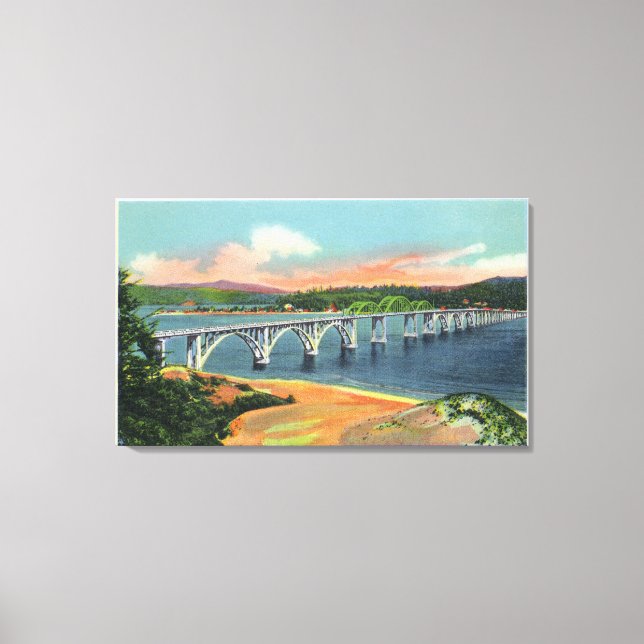 View of the Alsea Bay Bridge Canvas Print (Front)