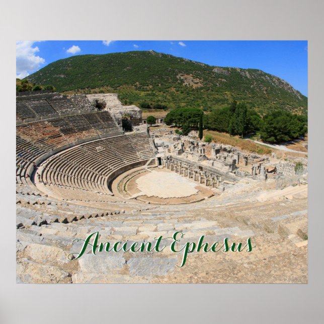 View of the ancient amphitheatre in Ephesus-turkey Poster (Front)